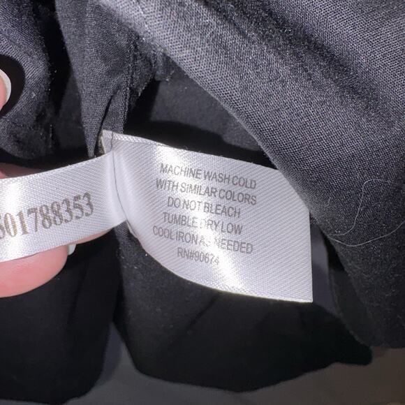 Boston Proper Black Poplin Blouse Tunic Women's Size 8 EUC - Picture 7 of 10